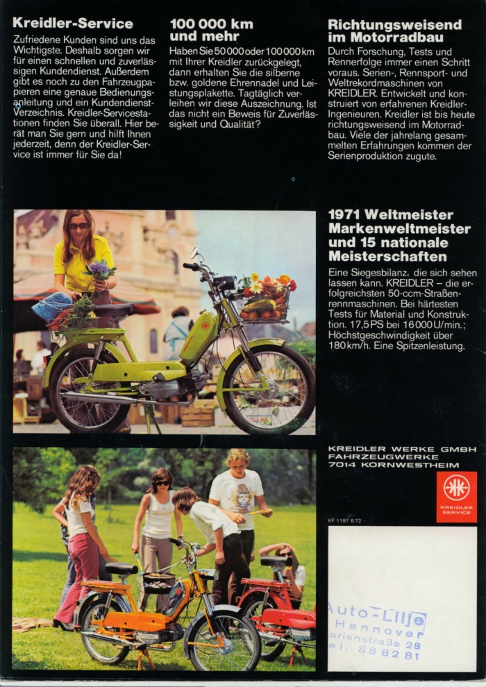 Kreidler MofaMoped KF1197 8,72-4